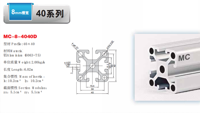 南京美誠鋁業4040型材